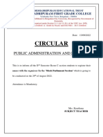 Mock Parliament Report