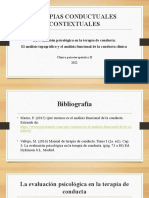 Terapias Conductuales Contextuales - Analisis Funcional y Topografico