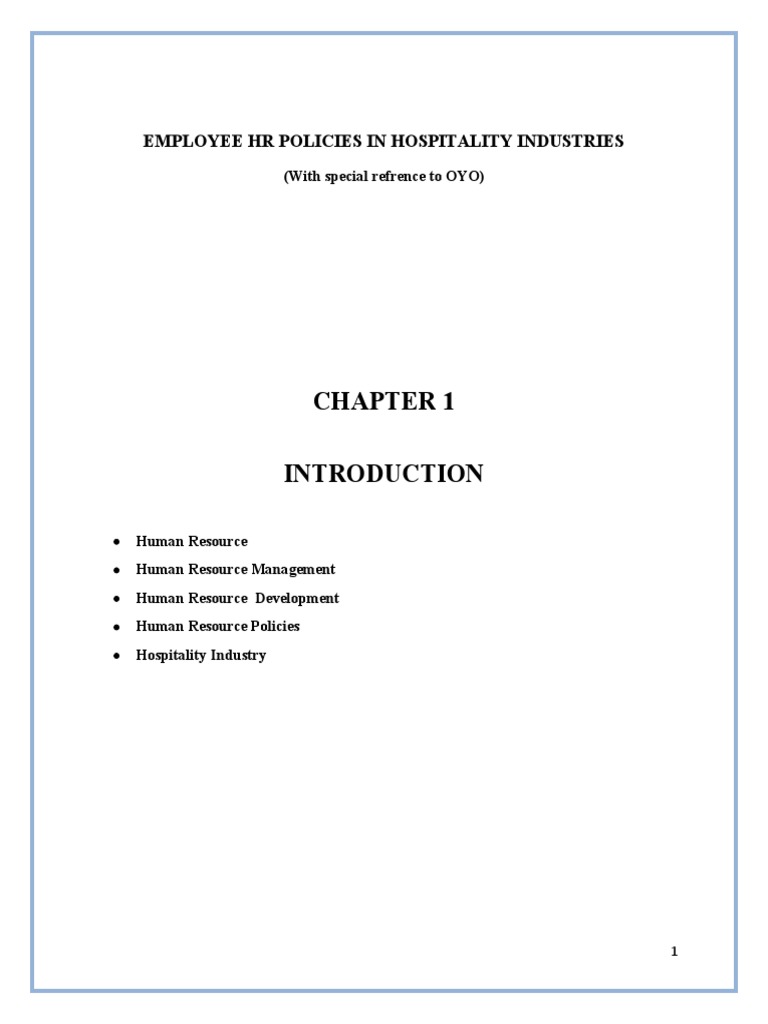 HR Policies in Hospitality: OYO Focus | PDF | Human Resource Management ...