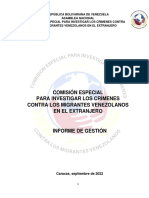 Informe Final Comision para Investigar Los Crímenes Contra Los Migrantes Venezolanos en El Extranjero