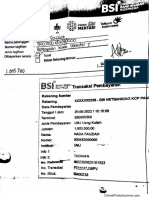 Tanda bukti pembayaran daftar ulang semester 7