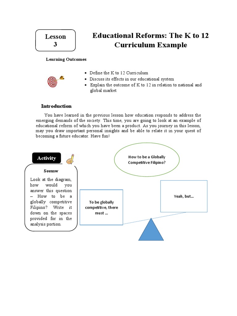 K to 12 Curriculum and Global Competitiveness | PDF | Career & Growth