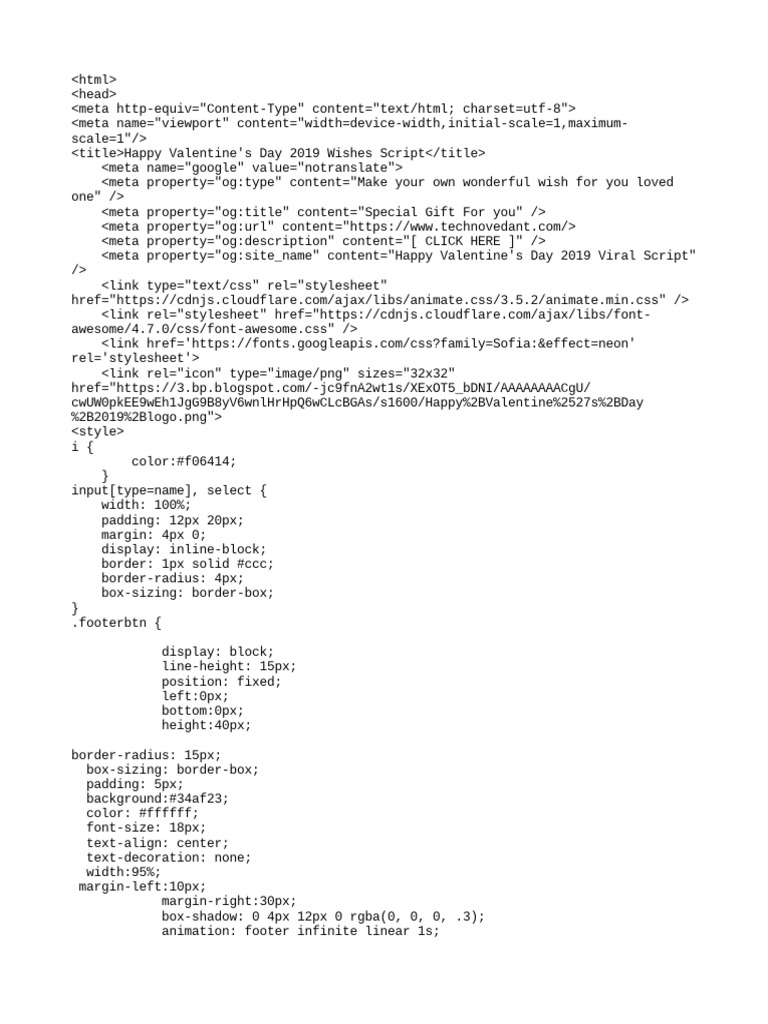 Valentine's Day Wishes Script 2019 | PDF