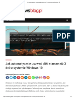 Automatyczne Usuwanie Plików Starszych Niż X Dni W Systemie Windows 10