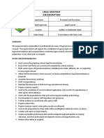 Family Law Legal Assistant Job Description Free PDF Template