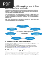 La Recherche Bibliographique Pour La Thèse Professionnelle Ou Le Mémoire