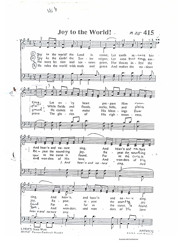 Joy To The World | PDF