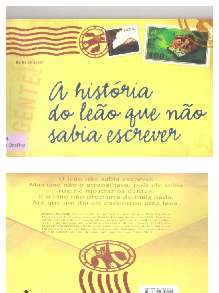 O Leão Que Não Sabia Escrever PDF