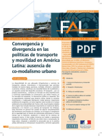 Convergencia y Divergencia en las Políticas de Transporte América Latina