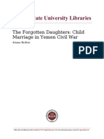 Child Marriage in Yemen Civil War