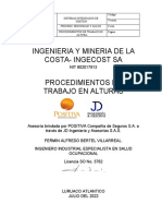 Procedimientos de trabajo seguro en alturas INGECOST