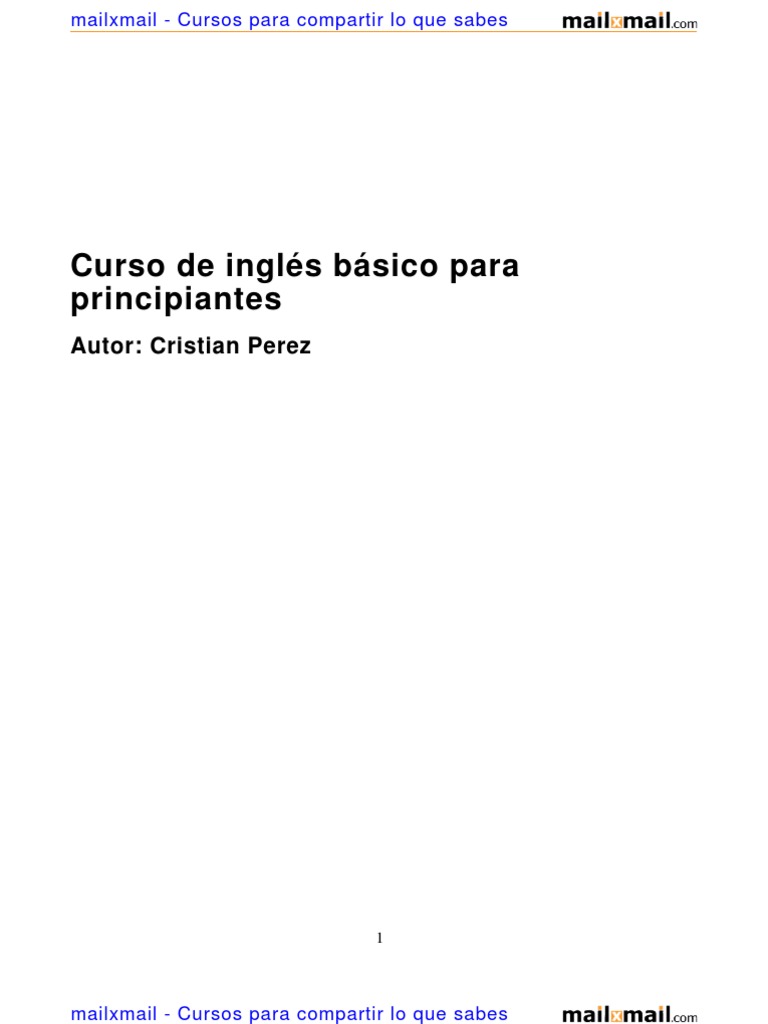 Curso de inglés básico para principiantes | PDF | Sustantivo | Plural