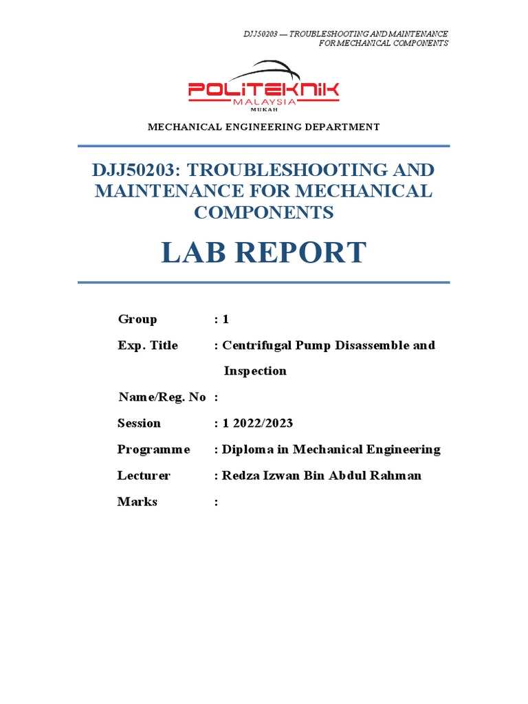 Lab Report 3 (I) PDF Pump Engines