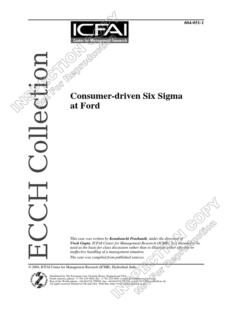 Case 6 Six Sigma | PDF | Six Sigma | Statistics