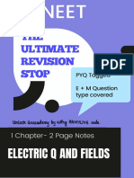 2 Page Notes - Electric Q and Fields