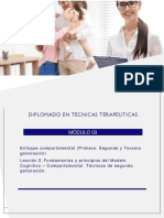 Fundamentos y Principios Del Modelo Cognitivo - Comportamental. Tecnicas de Segunda Generacion.