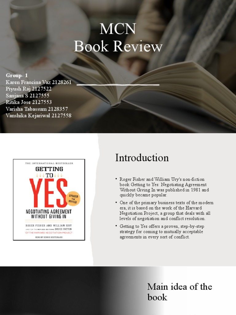 Getting To Say Yes | PDF