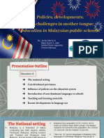 Policies Developments and Challenges in Mother Tongue Education in Malaysian Public School 2