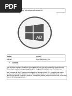 Active Directory Security Fundamentals