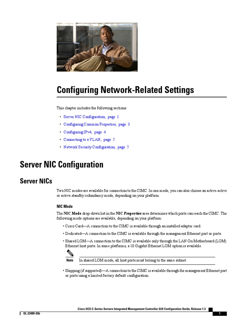Cisco UCS CIMC Network Configuration Guide | PDF | Ip Address | Network ...