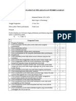 Instrumen Pengamatan Pelaksanaan Pembelajaran