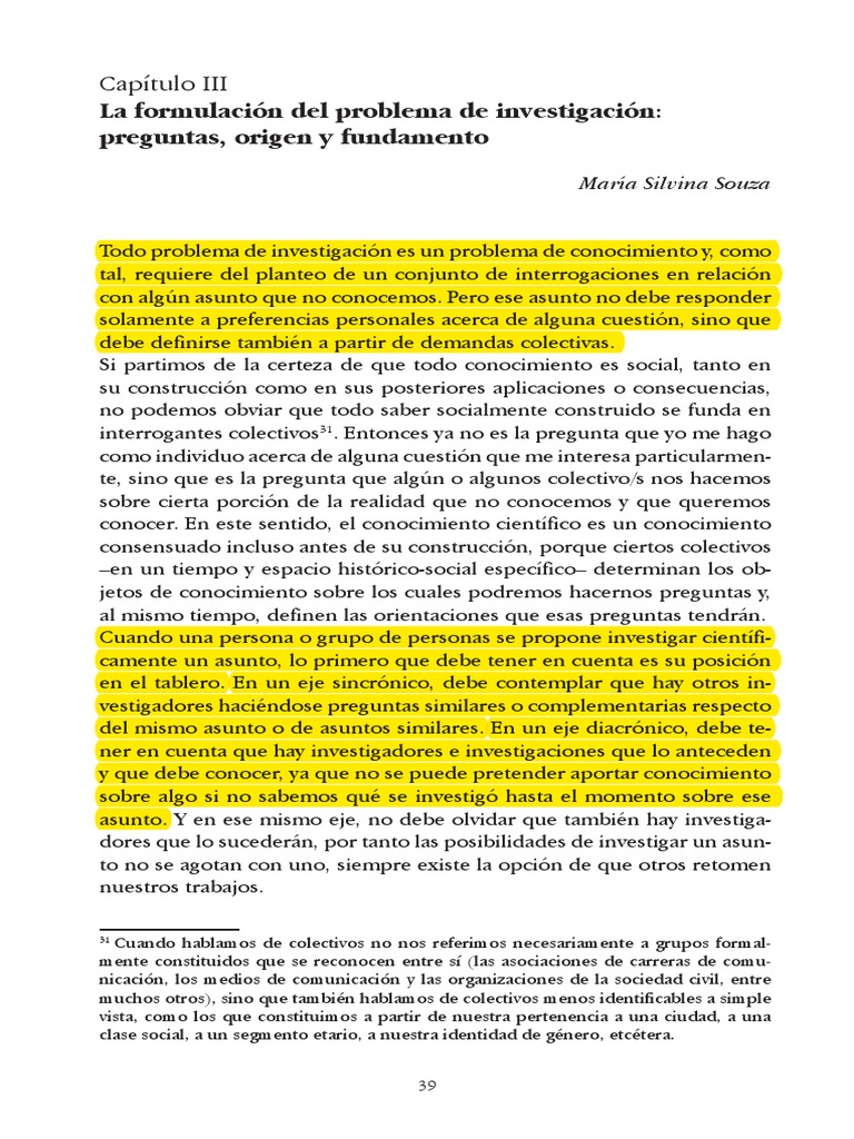 Formulación del Problema de Investigación | PDF