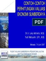 2 Contoh-Contoh Perhitungan Valuasi Ekonomi Sumberdaya