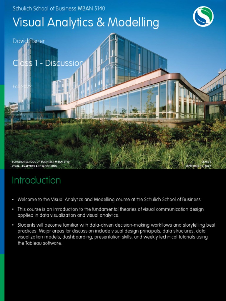 Visual Analytics Course Intro | PDF