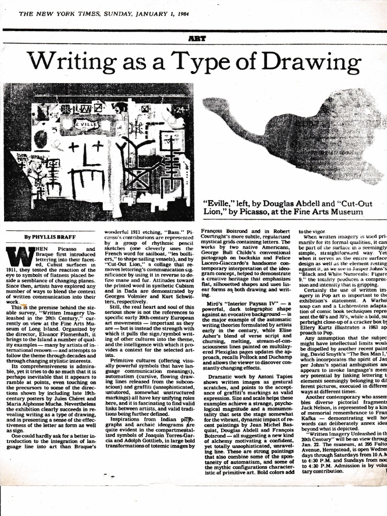 New York Times, Jan.1, 1984 | PDF | Abstract Art | The Arts