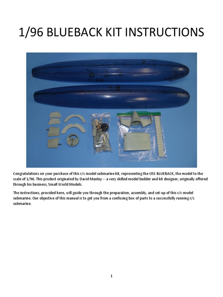 Blueback Instructions | PDF