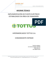 Informe Técnico Implementación de Punto Eléctrico Estabilizado - Tottus Comandante Espinar