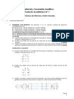 Matrices, determinantes y precios de fruta