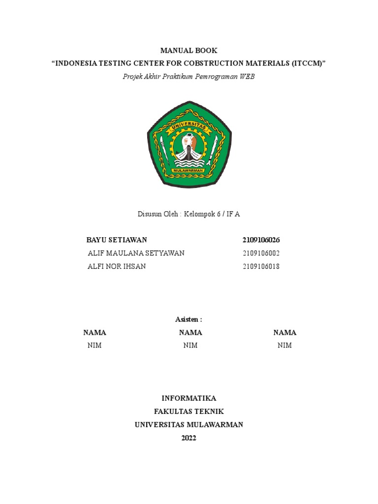 Format Manual Book | PDF