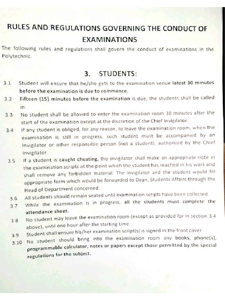 exam-rules-for-students-pdf