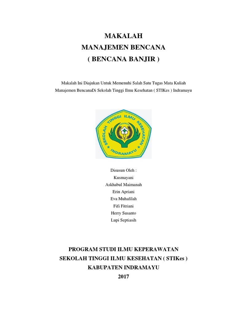 Makalah Manajemen Bencana Banjir  PDF