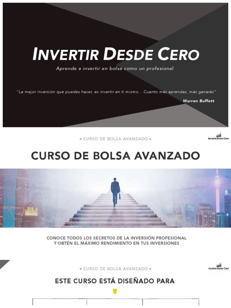Curso Avanzado: Invertir Desde Cero | PDF | Bolsa | Inversiones