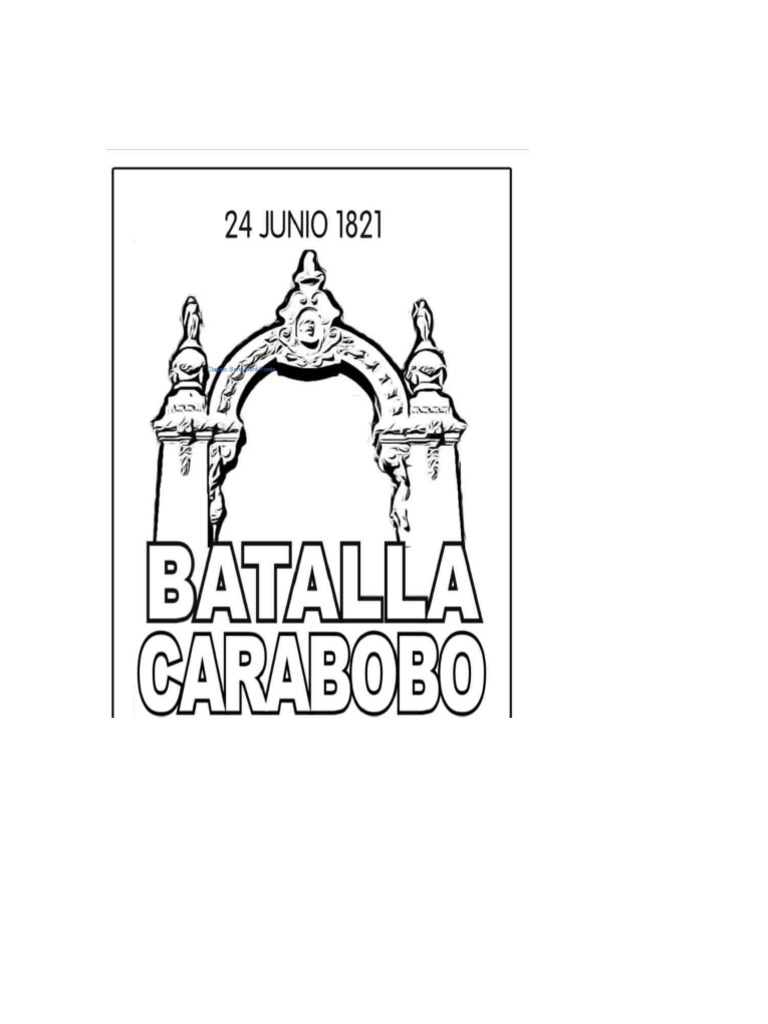 Imagen de portada de un documento PDF sobre la Batalla de Carabobo.