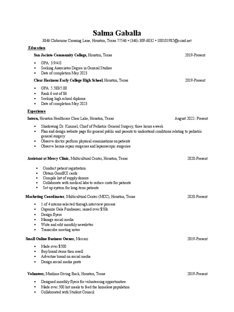 Resume Rice | PDF