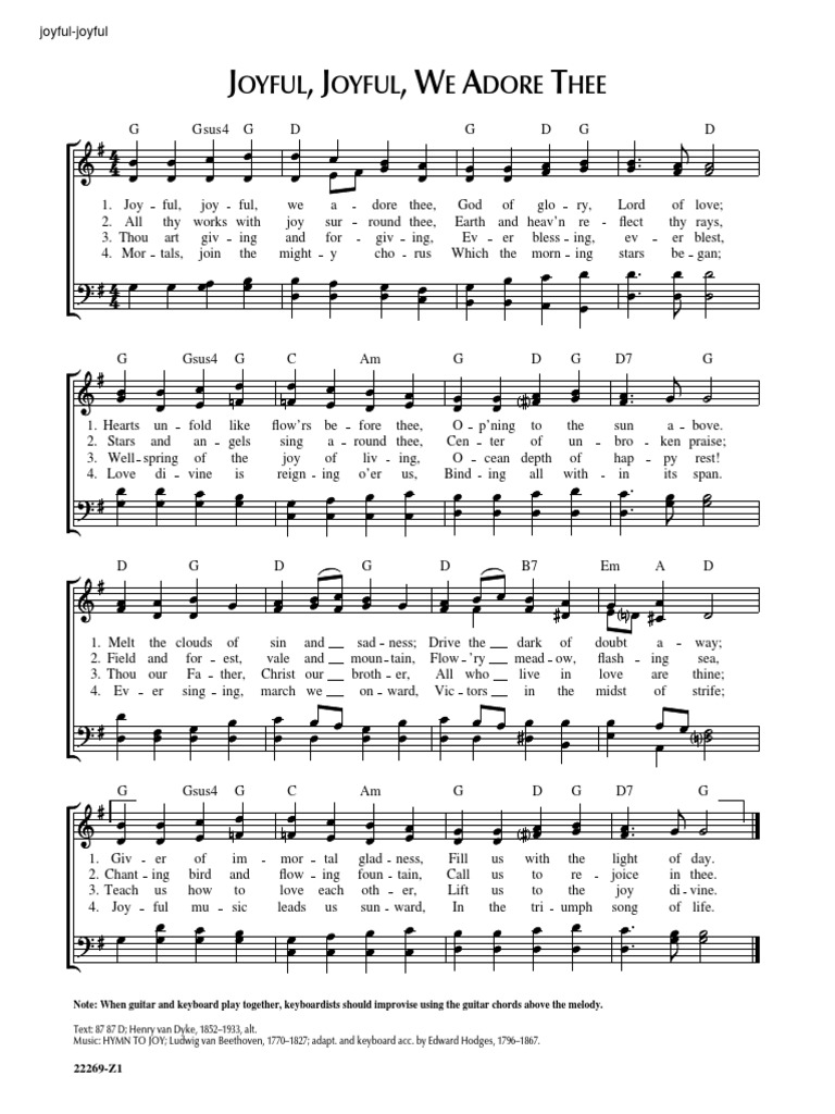 Joyful Joyful We Adore Thee | PDF