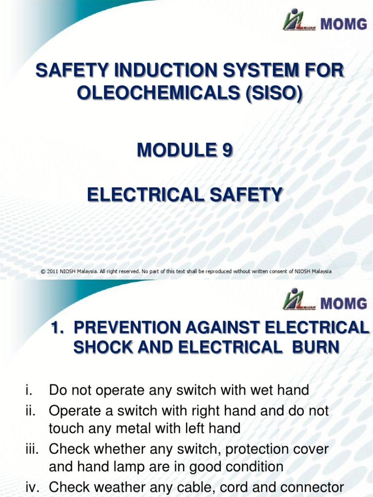 Module 9 Electrical Safety CSPS NIOSH PDF