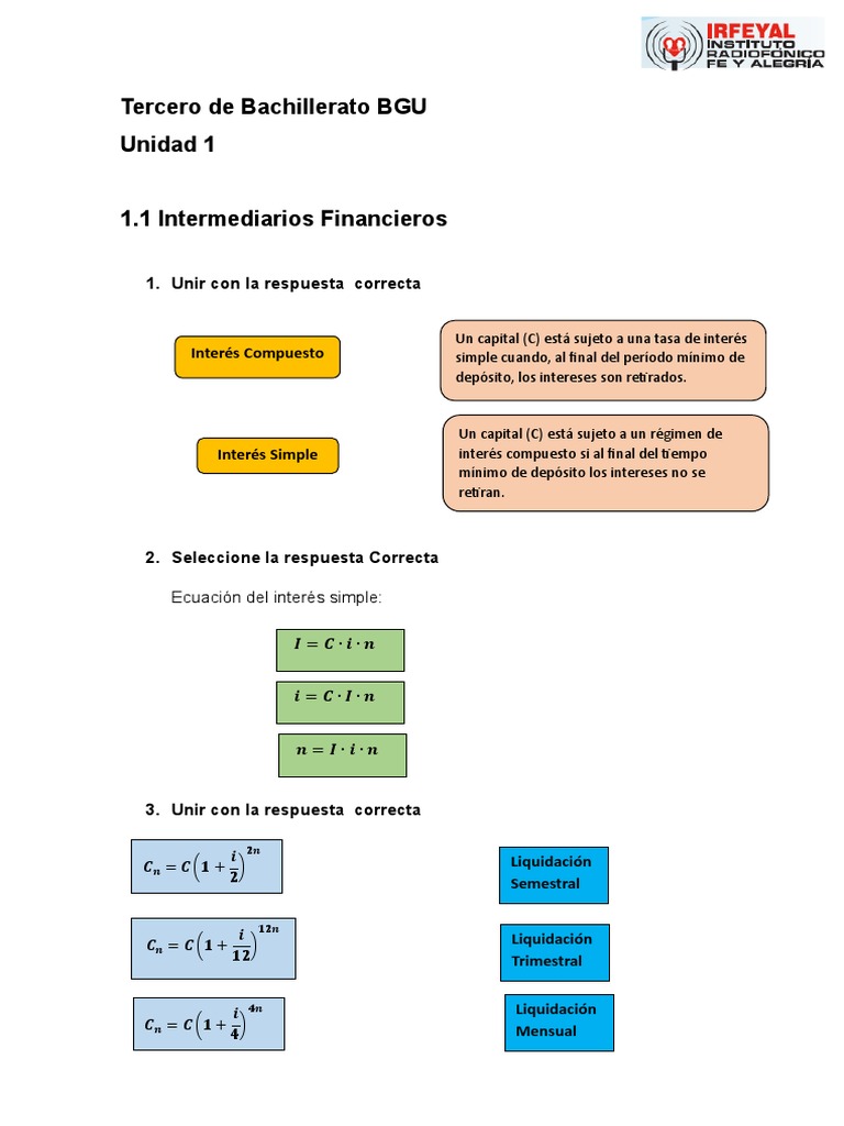Intermediarios Financieros y Tipos de Interés | PDF | Interés | Tasas ...