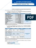 Jor. de Fort. PIP - CIST - Noviembre y Diciembre 2022