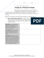 4 - Students - CLAIM - EVIDENCE REASONING - Phase Change As A Physical Change
