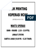 Bilik Printing Koperasi Mckk