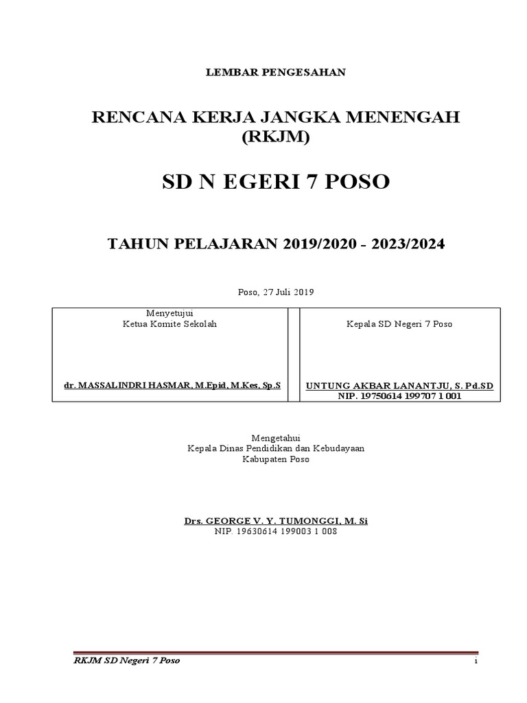 Daftar Isi RKJM | PDF