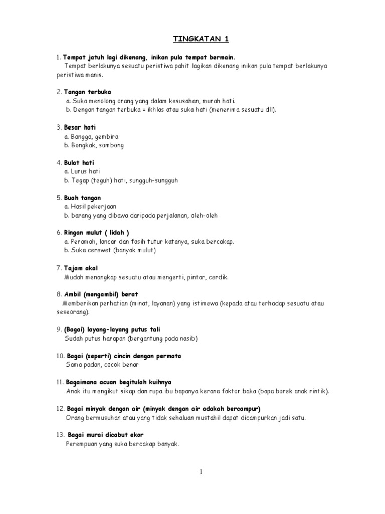 Peribahasa T1 T3 Pdf