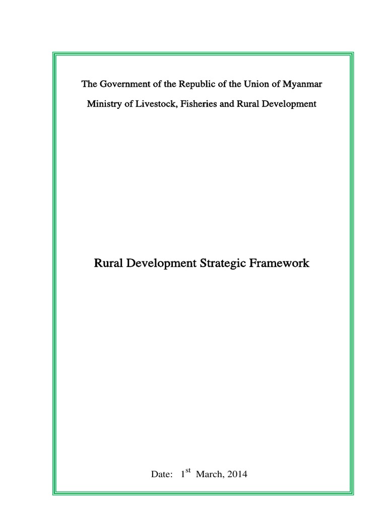 Myanmar Rural Development Strategy 2014 | PDF | Social Science