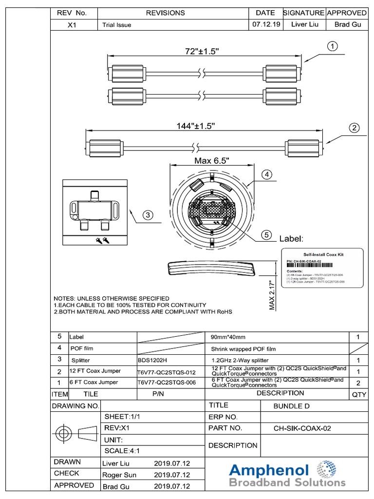 Coaxial Cable Jumper Specifications | PDF | Cable Television | Coaxial ...