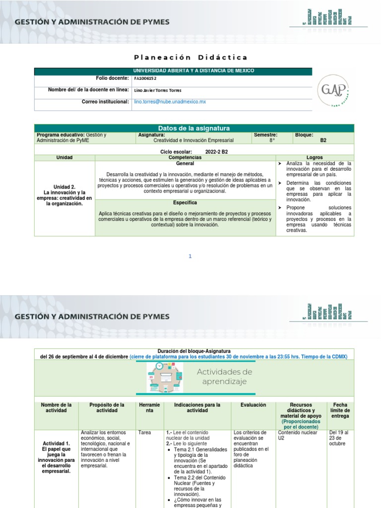 PD GCIE U2 Lino Javier Torres Torres | PDF