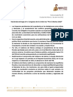 Pre-Criterios 2023: Hacienda entrega al Congreso proyecciones de finanzas públicas